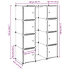 Weißer Modulschrank Cervacovici 37x115x150cm (9 Fächer)