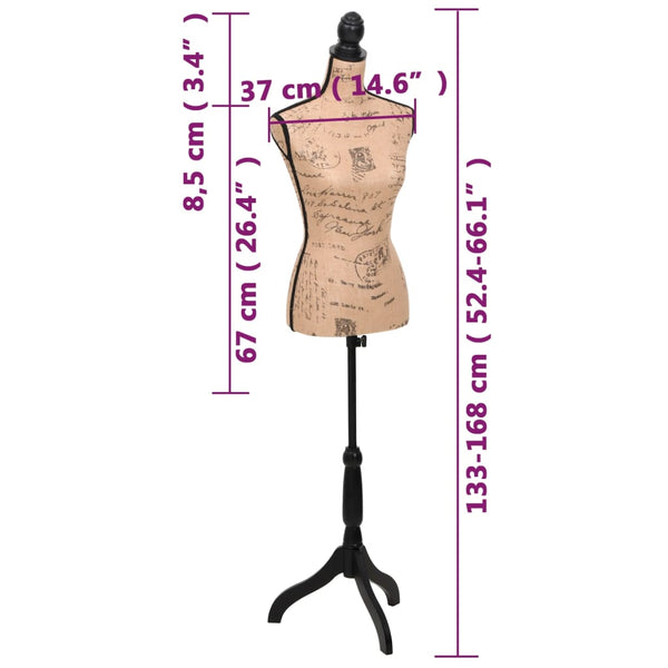 Braune und schwarze Schaufensterpuppe Torso Frau Hilea