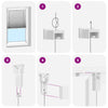 Valkoinen plisse kaihdin Mahamad 110x125cm (laskosverhot)
