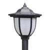 Kettenzaun mit zwei solarbetriebenen LED-Lichtpfosten von Burhaned