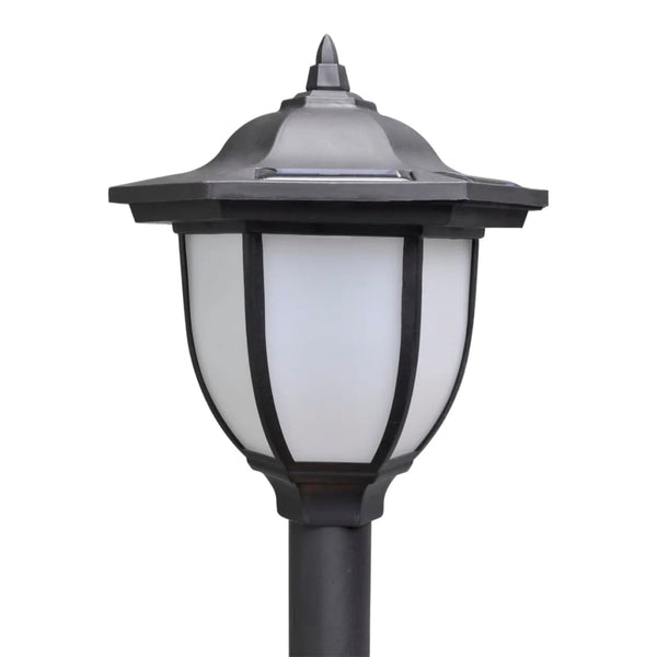 Kettenzaun mit zwei solarbetriebenen LED-Lichtpfosten von Burhaned