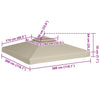 Grünes Pavillon-Ersatzdach Cicu 3x3 m (310 g/m²)