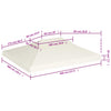 Kermanvalkoinen huvimajan vaihtokatto Cicu 3x4 m (310 g/m²)
