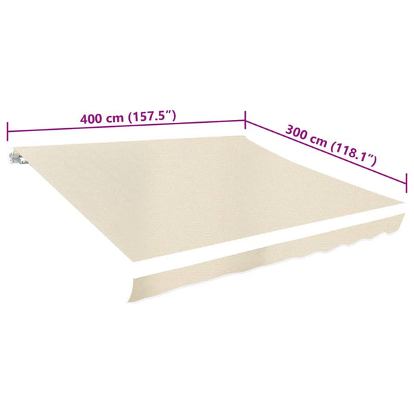 Creme-Markisenstoff Ferin 4x3 m (ohne Gestell)