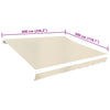 Cremefarbenes Markisentuch Ferin 6x3 m ((ohne Gestell))