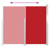 Rote Seitenmarkise für Terrasse Snr 160x300cm