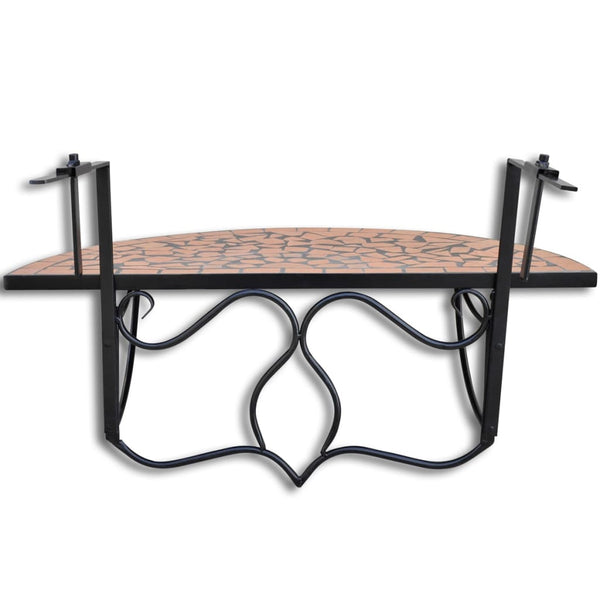 Terrakotta-Hänge-Balkontisch Manut (Mosaik)