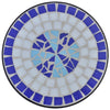 Beistelltisch/Pflanzenständer Born (Mosaikmuster) weiß und blau