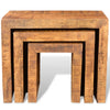 Beistelltisch-Set Mujab (3 Stk. Mangoholz)