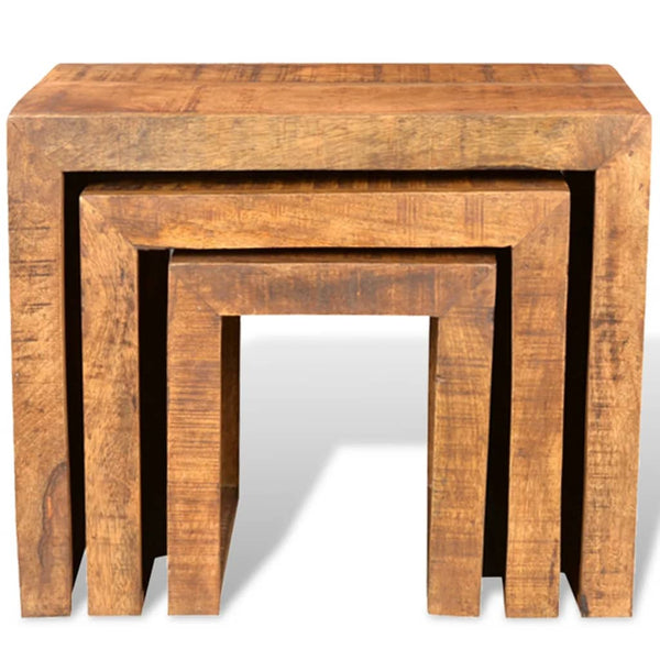 Beistelltisch-Set Mujab (3 Stk. Mangoholz)