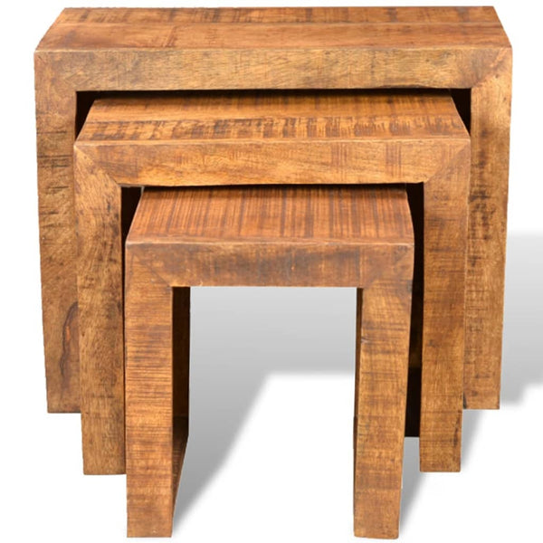 Beistelltisch-Set Mujab (3 Stk. Mangoholz)