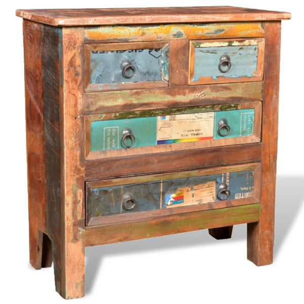 Schrank Csebar (4 Schubladen recyceltes Holz)