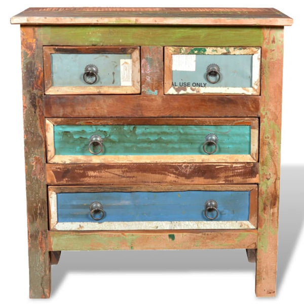 Schrank Csebar (4 Schubladen recyceltes Holz)