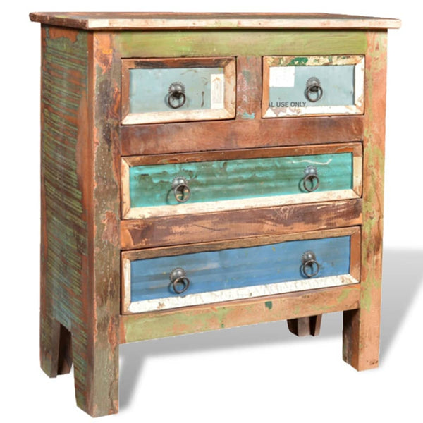 Schrank Csebar (4 Schubladen recyceltes Holz)