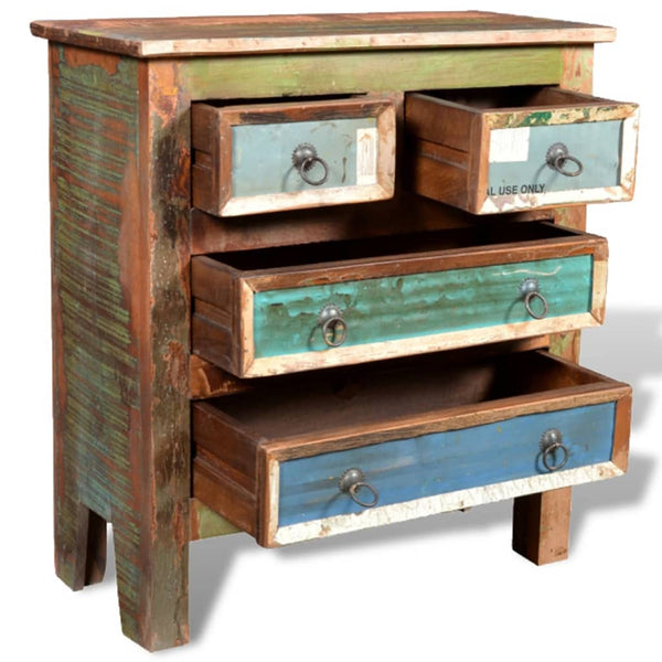 Schrank Csebar (4 Schubladen recyceltes Holz)