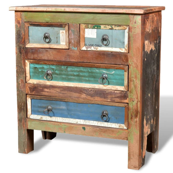 Schrank Csebar (4 Schubladen recyceltes Holz)