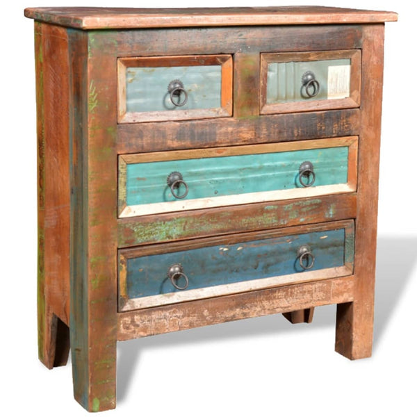Schrank Csebar (4 Schubladen recyceltes Holz)