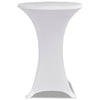 Weiße Stehtischhusse Zablatosche Ø 60cm (Stretch 2er-Set)