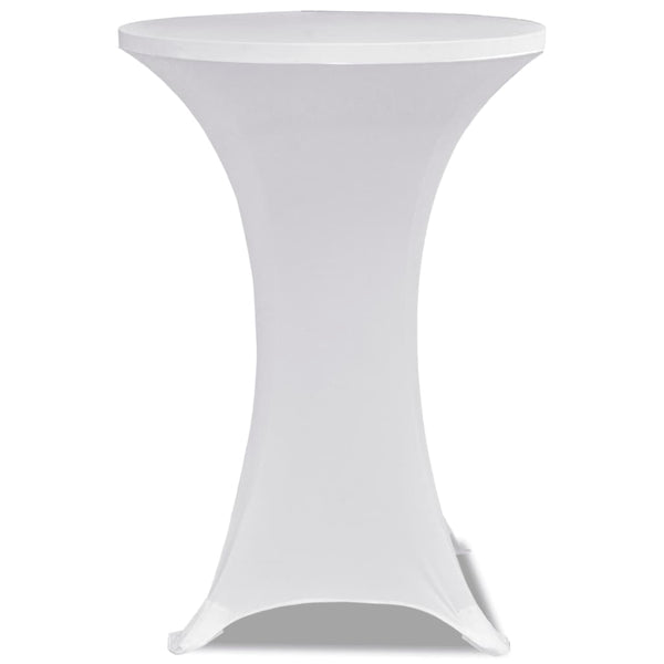 Weiße Stehtischhusse Zablatosche Ø 60cm (Stretch 2er-Set)