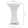 Weiße Stehtischhusse Zablatosche Ø 60cm (Stretch 2er-Set)