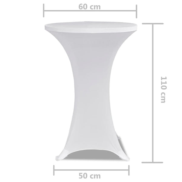 Weiße Stehtischhusse Zablatosche Ø 60cm (Stretch 2er-Set)