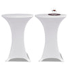 Weiße Stehtischhusse Zablatosche Ø 60cm (Stretch 2er-Set)