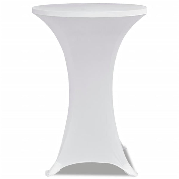 Weiße Stehtischhusse Zablatosche Ø 70cm (Stretch 2er-Set)