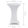 Weiße Stehtischhusse Zablatosche Ø 70cm (Stretch 2er-Set)
