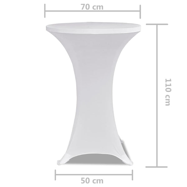 Weiße Stehtischhusse Zablatosche Ø 70cm (Stretch 2er-Set)