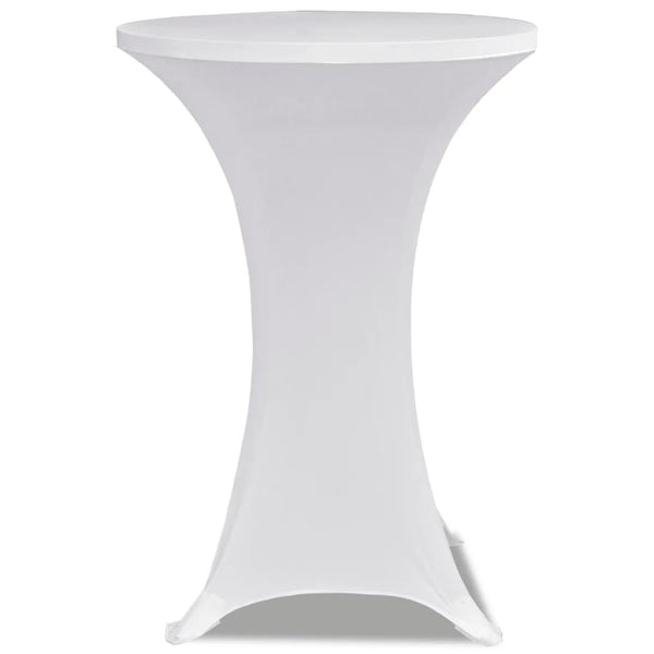 Weiße Stehtischhusse Zablatosche Ø 80cm (Stretch 2 Stück)