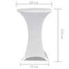 Weiße Stehtischhusse Zablatosche Ø 80cm (Stretch 2 Stück)