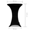 Schwarze Stehtischhusse Zablatosche Ø 60 cm (2 Stück)