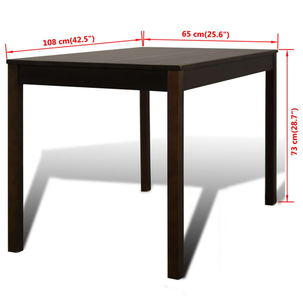 Esstisch aus Holz 4 Stühle Braun
