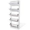 Weißer Schuhschrank Wilinger (5 Fächer, Holz)