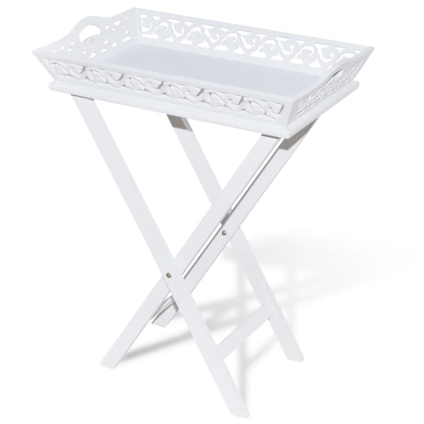 Weißer Tabletttisch Noreta