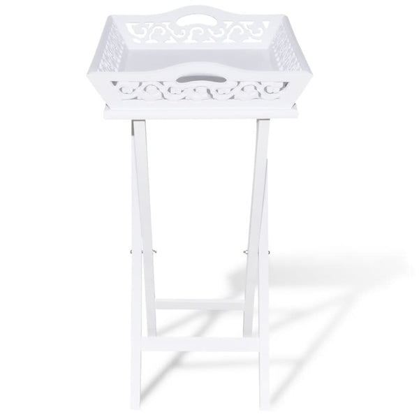 Weißer Tabletttisch Noreta