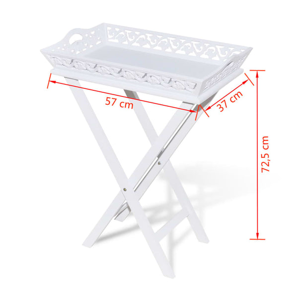 Weißer Tabletttisch Noreta