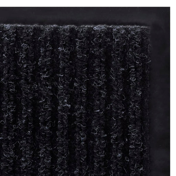 Schwarze PVC-Fußmatte Irofte 90x60cm