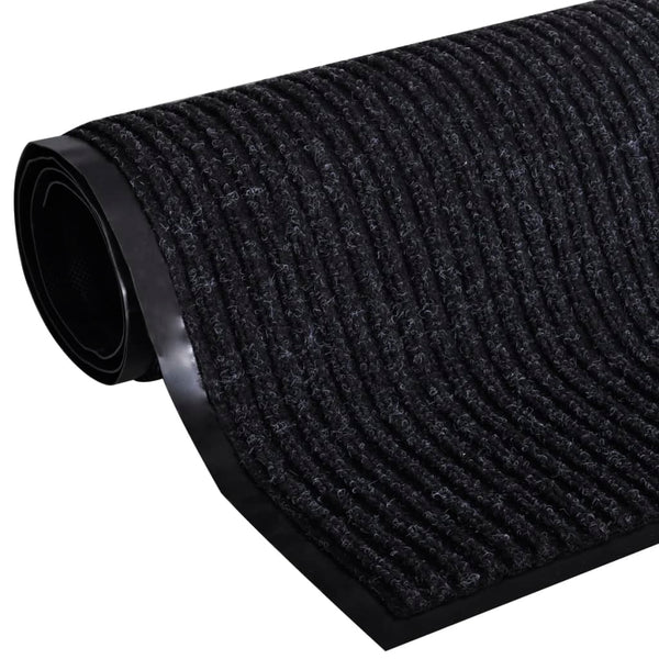 Schwarze PVC-Fußmatte Irofte 90x150cm