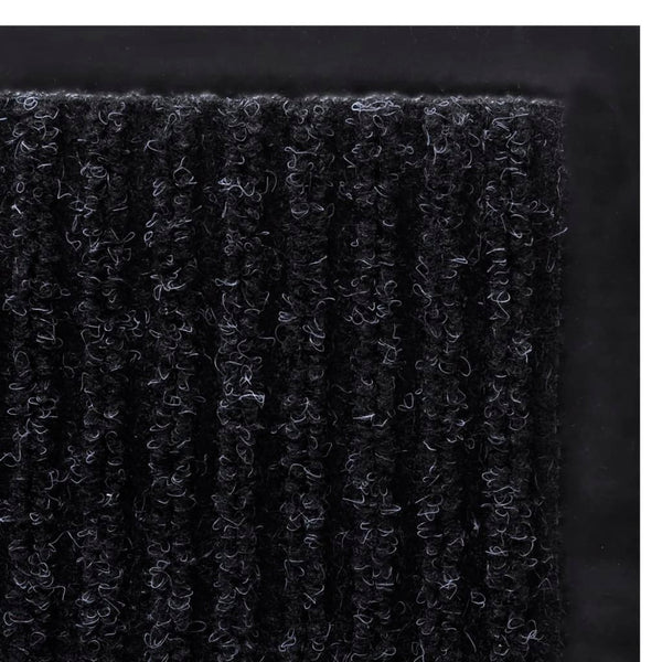 Schwarze PVC-Fußmatte Irofte 90x150cm
