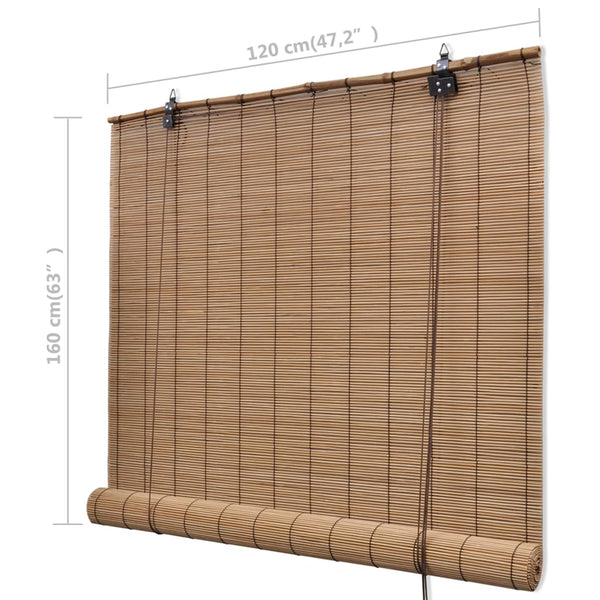 Braune Bambusrollos Elsa 120x160cm