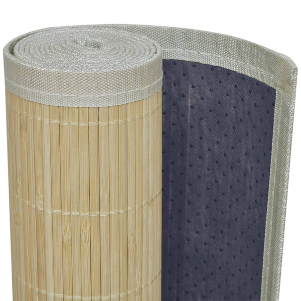 Rechteckiger natürlicher Bambusteppich Amaliea 80x200cm