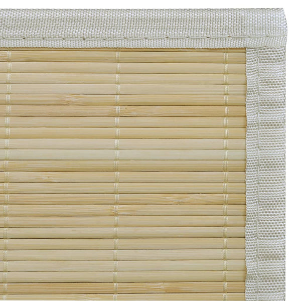 Rechteckiger natürlicher Bambusteppich Amaliea 80x200cm