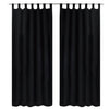 Schwarze Mikrosatin-Vorhänge mit Schlaufen Capsuna 140x225cm (2 St.)