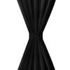 Schwarze Mikrosatin-Vorhänge mit Schlaufen Capsuna 140x225cm (2 St.)