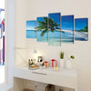Leinwandbilder-Set Sandstrand mit Palme Albei 200x100cm