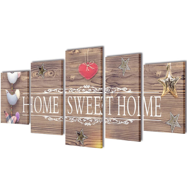 Bilderset home sweet home Albei 100x50cm