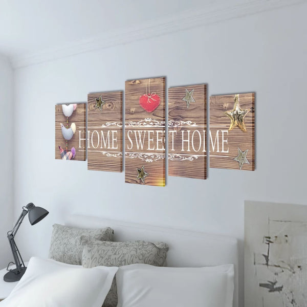 Bilderset home sweet home Albei 100x50cm