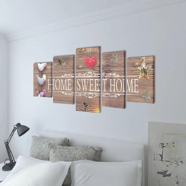 Bilderset Home Sweet Home Albei 200x100cm
