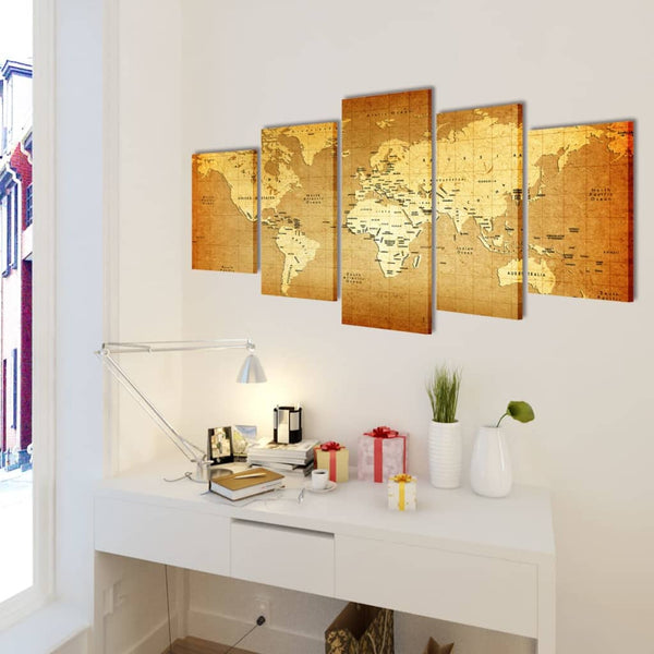 Leinwandbild Weltkarte Albei 200x100cm